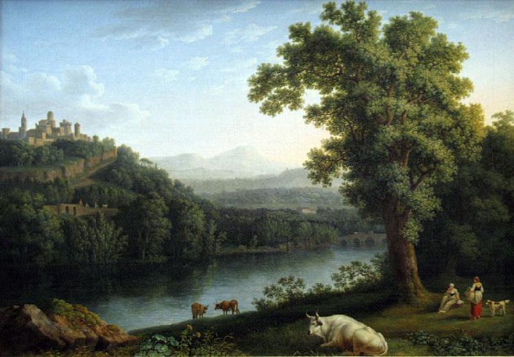 Jacob Philipp Hackert River Landscape oil painting image
